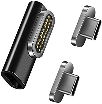 USB C Manyetik Adaptör 20pins Paketi, 20Pins Adaptör + (2 Paket) 20Pins için Manyetik Konektör Uçları Kafası. MacBook Pro Air