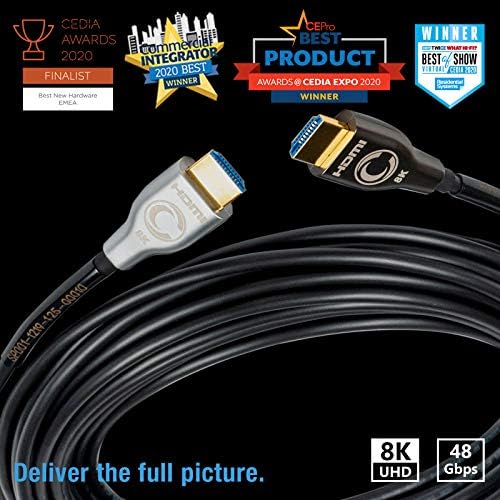 Cleerline SSF™ 8K / UHD 48Gbps Aktif Optik HDMI Kablosu, 65,62 ft / 20m