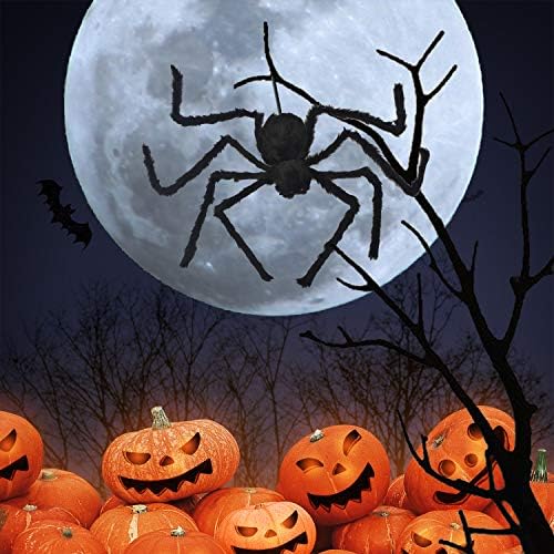 EFGTEK Dev Örümcek Cadılar Bayramı Süslemeleri için, 50 İNÇ Poseable Sanal Gerçekçi Sahte Büyük Tüylü Örümcek ile Uzun Peluş