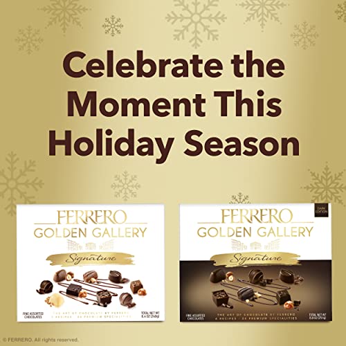 Ferrero Altın Galeri Koyu, İmza Güzel Çeşitli Koyu Çikolatalar, Noel Şekeri Hediye Kutusu, Tatil Eğlencesi için Harika, 24