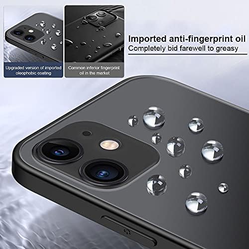 Silikon Manyetik Cam Kılıf iPhone 12 Mini MagSafe Kılıf ile Uyumlu - Yumuşak Kenar Buzlu Cam Arka Parmak İzi Otomatik Kaybolur,