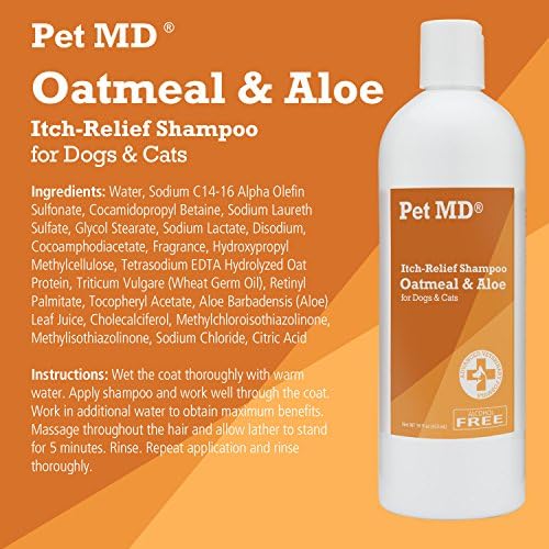 Pet MD-Yulaf Ezmesi Köpek Şampuanı Kaşıntıyı Gidermek için Kediler ve Köpekler ve Kuru Ciltler ve Katlar için Nemlendirici-16