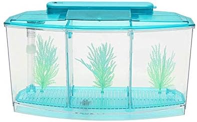 TJLSS taşınabilir Mini balık tankı akvaryum balık akvaryum tankı led ışık bölücü Filtre Su ev dekor balık kase sucul balık