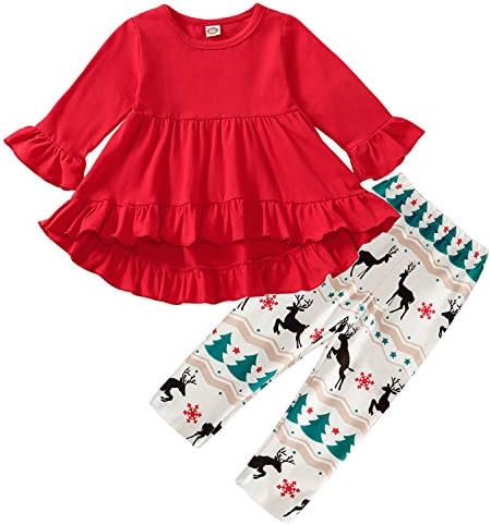 Bebek Kız Giysileri 2 ADET Fırfır Kıyafetler Kısa Kollu Gömlek Tops+Çiçek Denim Pantolon Kızlar ıçin Yırtık Kot 1-4 T
