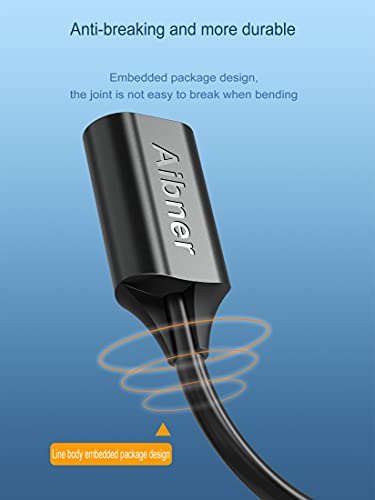 Aibner USB 3.0 Uzatma Kablosu Tip A Erkek-Dişi Uzatma Kablosu (2'li Paket 3.3 ft) Hızlı Veri İletimi USB Klavyeler, fareler,