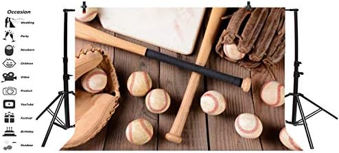 6x4FT Beyzbol Ekipmanları Ahşap Tahta Zemin Yarasalar Deri Topları Kolu Ahşap Boş Parke Doku Fotoğraf Arka Plan Mutlu Yeni