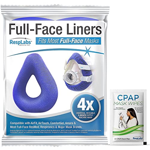 tam Yüz Minderleri için resplabs CPAP Maske Gömlekleri, 6 Ayak Karartma CPAP Borulu 4 Paket Paketi
