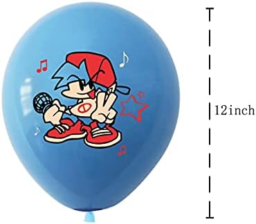 24 adet Cuma Gecesi Funkin Lateks balonlar, Cuma Gecesi Funkin tema parti malzemeleri, çocuk doğum günü partisi balonları