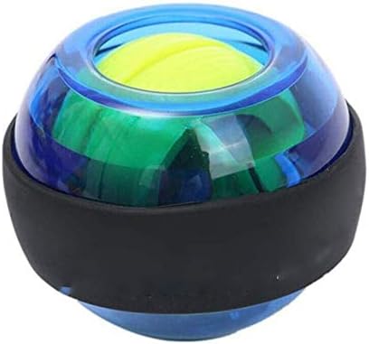 Qin Gyro El Egzersiz, LED Jiroskop Topu Bilek Topu Eğitmen Gyro Kol Egzersiz Fitness Ekipmanları Relax (Renk: Mavi)