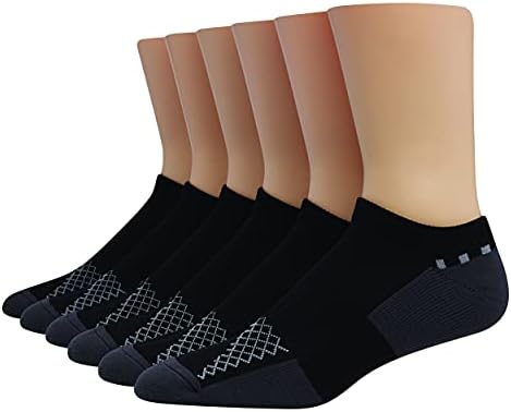 Hanes mens X-temp Performance No Show Çorapları 6 Çiftli Paket, Büyük ve Uzun Boylu Olarak Mevcuttur