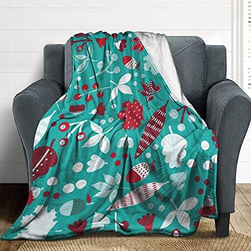 Akdeps Kış Yapraklar ve Çiçekler Moda Battaniye Süper Yumuşak ışık peluş Yatak Atmak Battaniye Yetişkinler ve Çocuklar için