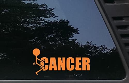 FCK Cancer w Dude - Turuncu-Lösemi Farkındalığı - Pencereler, Arabalar, Kamyonlar, Alet Kutuları, Tekneler, dizüstü bilgisayarlar