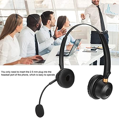 Sutinna Binoral Müşteri Hizmetleri Kulaklıkları, 2.5 mm Sabit Hatlı Kulaklıklar Telefon Kulaklığı Çağrı Merkezi Gürültü Önleyici