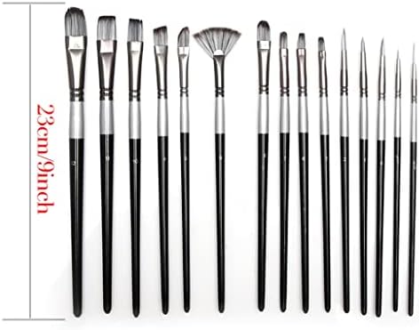 GYZX 15 adet Boya Fırçaları Farklı Şekil Naylon Saç Sanatçı Boyama Fırçası Akrilik Yağ Suluboya Sanat Malzemeleri