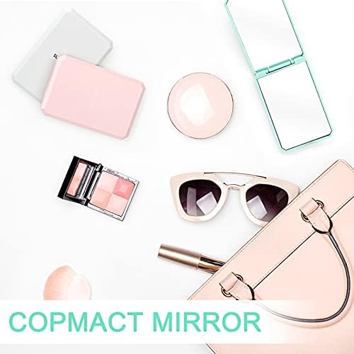 Kompakt Ayna ,kare makyaj aynası Çantalar için küçük cep aynası taşınabilir el aynası Çift Taraflı 2 x 1x Büyütme Kadın Anne