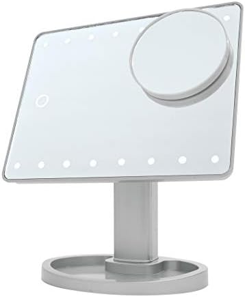 Estelle Makyaj Aynası-16 Parlak LED (Metalik Gri)