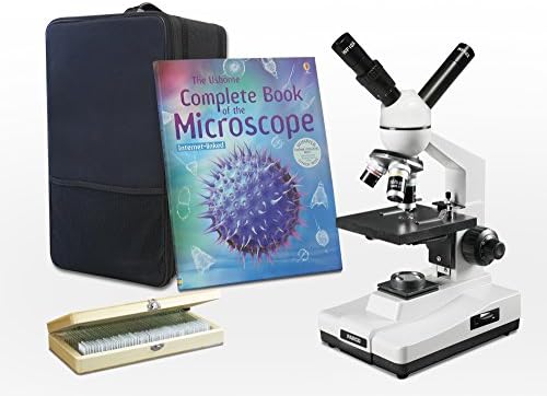 Parco Scientific Dual View Bileşik Mikroskop, 40x-800x Büyütme, LED, Şarj Edilebilir Pil, Mikroskop Kitabı, 50 Hazırlanan Slayt