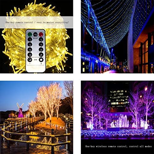 Peri ışıkları dize ışıkları 10-600 M, halat ışıkları 100 LEDs-6000 LEDs 8 aydınlatma modları bakır tel peri dize ışıkları cadılar