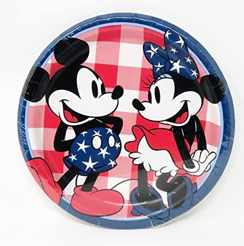 Klasik Mickey & Minnie 8.5 Büyük Tek Kullanımlık Parti Tabakları (8'li Paket)