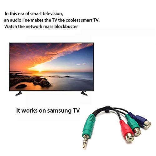 Abysssea 3.5 mm Yedek Bileşen Ses Video RGB AV Adaptörü 3 RCA CBF Sinyal Kablosu Samsung LED TV ile Uyumlu BN39-01154C