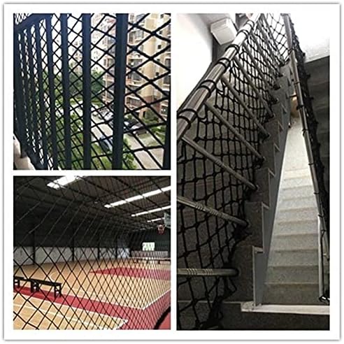 KUAIE Merdiven Güz Önleme Net Siyah Aşınmaya Dayanıklı Çocuk Güvenlik Ağı Bahçe Dekorasyon Net,Açık Balkon için Renk: 8 cm