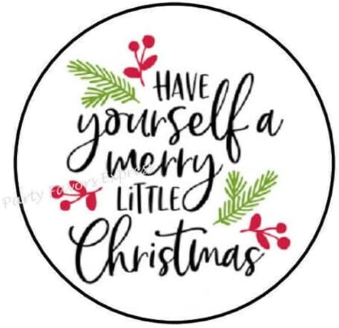 1.5 İnç Kendinize Bir Merry Little Noel Çıkartmaları-Noel Çıkartmaları-Merry Christmas Çıkartmaları Zarf Mühürler Etiketler-D