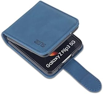 samsung Galaxy Z Flip 3 için, Retro Cüzdan Flip Telefon Kılıfı Kapak Tampon PU Deri Koruyucu Kart Yuvası Kılıf Manyetik Kılıf