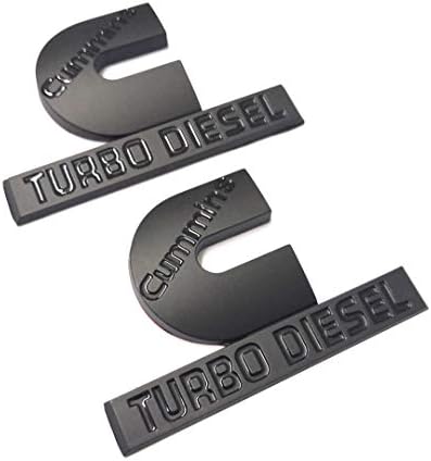 2 adet (küçük boy) Cummins Turbo Amblemler, 3D Rozeti 2500 3500 Çamurluk Amblem Mat Siyah için Yüksek Çıkış Değiştirme