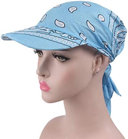 Bayan çeşitli Paisley baskı Bandana başörtüsü şapka yaz Anti-UV Golf tenis güneşlik Cap katlama