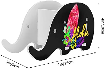 Fil Ahşap Kalem Fincan kalem tutucu Aloha Hawaiian Surfboard Çiçek masa dekoru masa düzenleyici İle Cep telefon standı