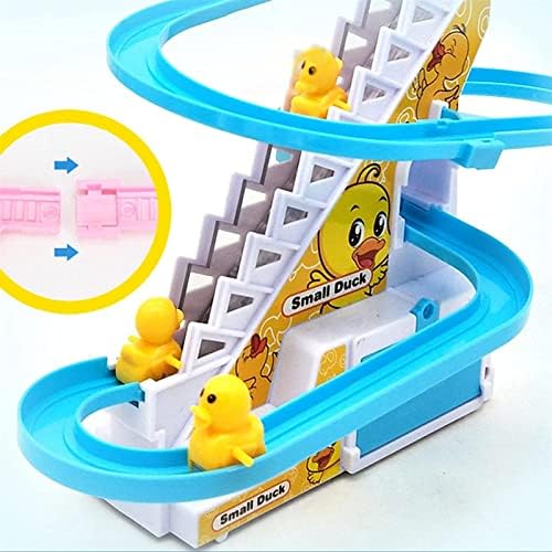 Gsyıng Araba Yarış Pisti Oyuncaklar ördek tırmanma Merdiven, çocuk Roller Coaster oyuncak seti yanıp sönen ışıklar ve Müzik