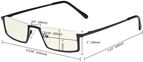 Eyekepper Bilgisayar okuma gözlükleri, UV420 Koruma mavi ışık filtresi, Yarım jant Okuyucular, Tunç