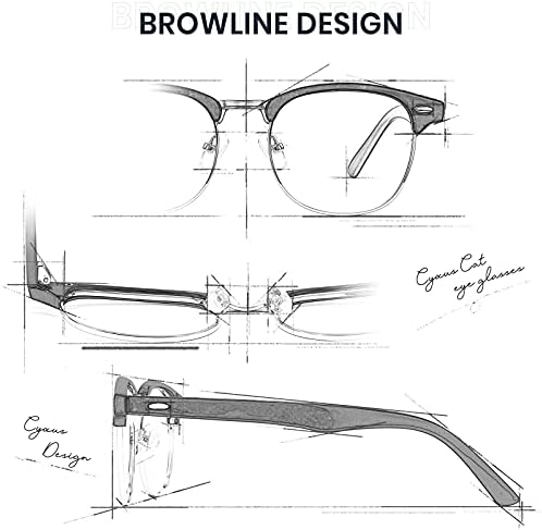 Klasik Browline Deisgn Yarı Anti Zararlı mavi ışık Gözlük Unisex UV Engelleme Gözlük Anti Bilgisayar Göz Yorgunluğu