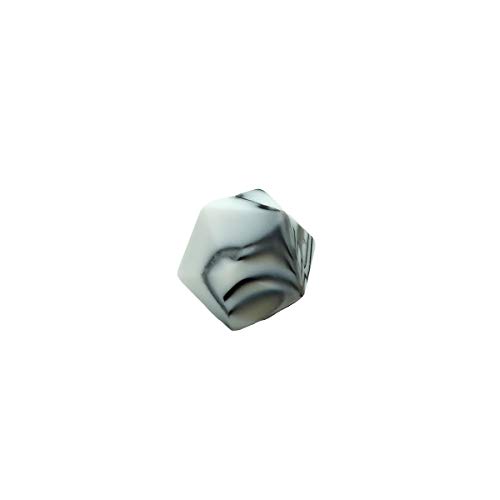 30 adet 17mm Silikon Poligon İnci Boncuk Silikon Geometrik İcosahedron Şekli Boncuk Kolye Bileklik DIY Boncuk Aksesuar (Zebra)